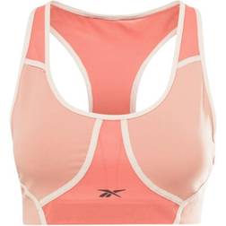 Reebok Women Lux Racer Padded Colorblocked Bra - Canyon Coral