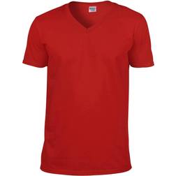 Gildan Soft Style V-Neck Short Sleeve T-shirt M - Red
