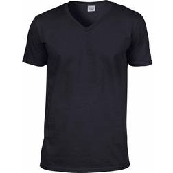 Gildan Soft Style V-Neck Short Sleeve T-shirt M - Black