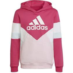 Adidas Colorblock Fleece Hoodie - Team Real Magenta/Clear Pink/White (HN8554)