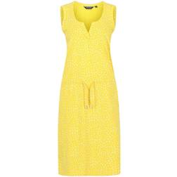 Regatta Womens/Ladies Fahari Ditsy Print Casual Dress (Maize Yellow) Cotton