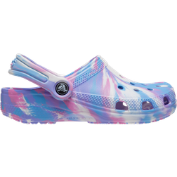 Crocs Kid's Classic Marbled Clog - White/Pink