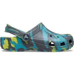 Crocs Kid's Classic Marbled Clog - Slate Grey/Multi