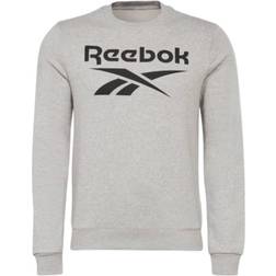 Reebok Identity Big Logo Crew Sweatshirt - Medium Grey Heather/Black