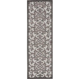 Nourison Aloha ALH21 Gray, Brown 23.976x71.969"