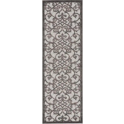 Nourison Aloha ALH21 Gray, Brown 23.976x95.984"