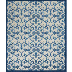 Nourison Aloha ALH21 Gray, Blue 47.992x71.969"