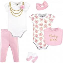 Little Treasures Layette Set 6-Piece Set - Gold Roses