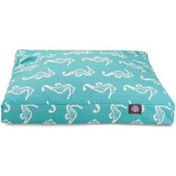 Majestic Pet Teal Sea Horse Rectangle Bed MD MD