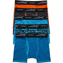 Hanes Boys 5-pk. X-Temp Comfort Boxer Briefs BLUE/BLACK/ORANGE