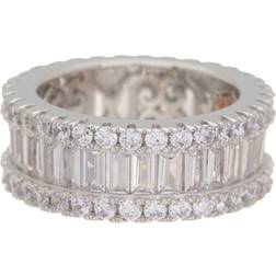 Suzy Levian Sterling CZ Eternity Band Ring