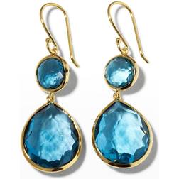 Ippolita Snowman Teardrop Earrings - Gold/Topaz