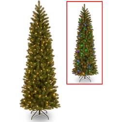 National Tree Company Multi-color Prelit LED Green Pencil Christmas 6.5 Christmas Tree