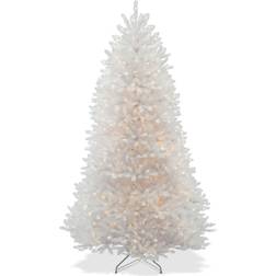 National Tree Company 7.5' Dunhill White Fir Hinged With 750 Clear Lights Christmas Tree 90"