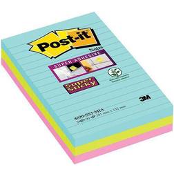 3M Post-it Notes Super Sticky 101x152mm Cosmic (Pack of 3) 4690-SS3-MIA