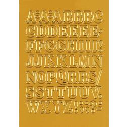 Herma etikett bokstäver A-Z 12mm guld