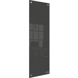 Nobo Small Wall Mountable Whiteboard Panel 1915610 Dry Erase Glass Surface Frameless 300 x 900 mm Black