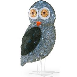 National Tree Company Pre-Lit Fuzzy Owl Decoration 37"