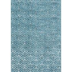 Unique Loom Matrix Trellis Blue, Beige 118.11x168.11"