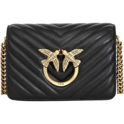 Pinko Crossbody Bags Love Click Mini Chevron black Crossbody Bags for ladies