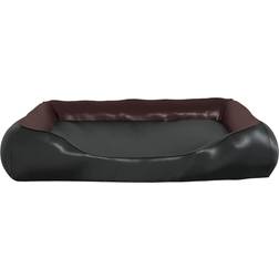 vidaXL Dog Bed Black and Brown 105x80x25 Faux Leather