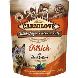 Carnilove Dog Pate Pouch 300g Ostrich with Blackberries