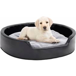 vidaXL - Dog Bed Black Plush and