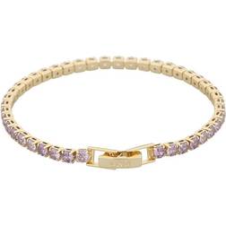 Snö of Sweden London Stone Bracelet - Gold/Purple