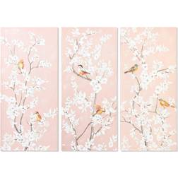 Dkd Home Decor Painting Bird Oriental (40 x 3 x 90 cm) (3 Units) Maleri