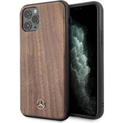 Mercedes iPhone 11 Pro Max Skal Wood Line Brun