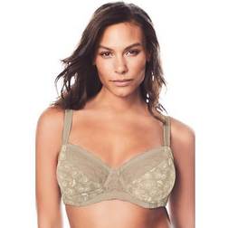 Amoureuse Plus Women's Lace-Trim Underwire Bra in Nude Rose (Size DDD)