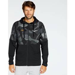 Nike Dri-FIT Fleece Men's Full-Zip Camo Fitness Hoodie