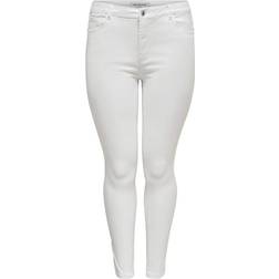 Only Women's plus five-pocket skinny jeans, White