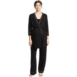 Cosabella Bella Maternity PJ Set Black/Ivory