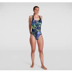 Speedo Placement Digi Turnback Swimsuit