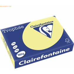 Clairefontaine Farvet papir Trophée, A4, 160g, citrongul 1023, pakke a 250 ark