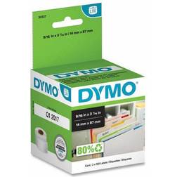 Dymo LW File Folder Labels, 1-up 9/16" x 3 7/16" Black on White