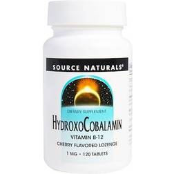Source Naturals HydroxoCobalamin, Vitamin B-12, Cherry Flavored Lozenge, 120 Sublingual Tablets"
