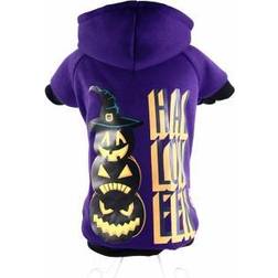 Petlife LED Halloween Happy Snowman Hooded Sweater Costume