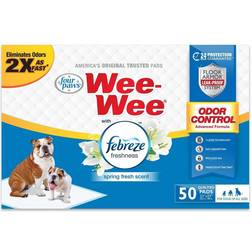 Four Paws Wee-Wee Odor Control with Febreze Freshness Pads for Count 50