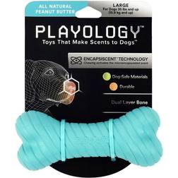 Playology Peanut Butter Scent Bone Dog Toy