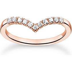 Thomas Sabo Ring V-shape with stones rose TR2394-416-14-60