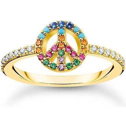 Thomas Sabo Ring peace with colourful stones multicoloured TR2373-488-7-58