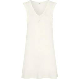 Damella Bamboo With Lace Nightdress Ivory-2