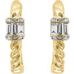 Bloomingdale's Effy Women's 14K Diamond Huggie Earrings