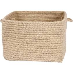 Colonial Mills Chunky Natural Wool Square Braided Unisex Storage Box