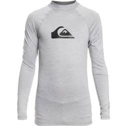 Quiksilver Boys' All Time Long Sleeve Rashguard, XL/16, Sleet Heather