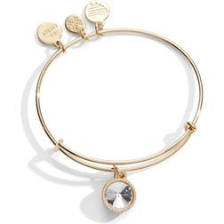 Alex And Ani April Birthstone Charm Bangle - Gold/Transparent