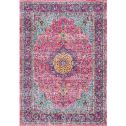 Nuloom Traditional Medallion Verona Pink 60x90"