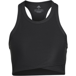 Adidas Women's Yoga Studio Wrapped Rib Tank Top - Black